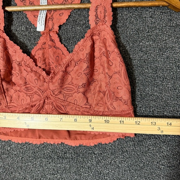 Free People Lace Bralette in Coral Orange, Women’s Small - Picture 2 of 4